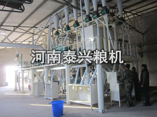 河北50噸玉米加工設備安裝案例