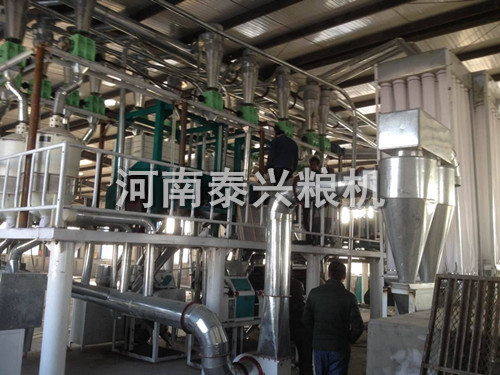 內蒙古呼市50噸玉米加工設備安裝案例